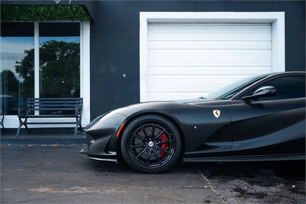 2019 Ferrari 812 Superfast in Nero DS/Satin Black Wrap - exterior photo 8